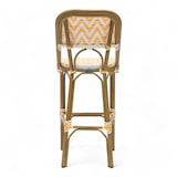 thumbnail of Barhocker ALMA - Gelb-weißes Flechtwerk
