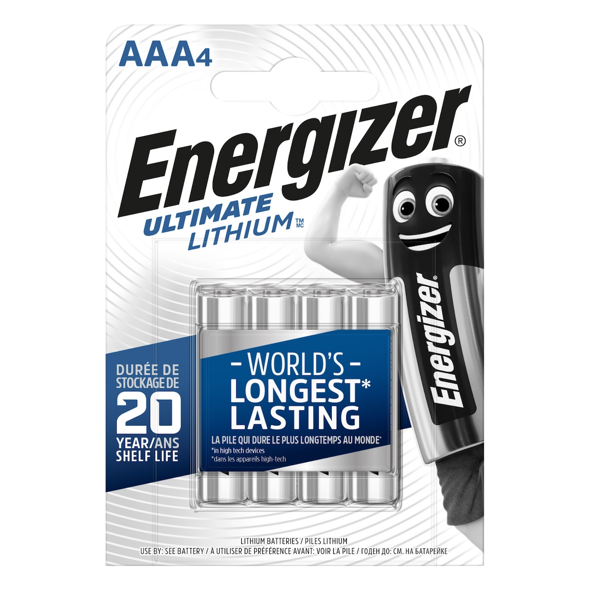 Batteria al litio Energizer Ultimate Lithium AAA L92 Lr03 1,5 V Blister*4