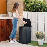 thumbnail of Pattumiera da giardino in resina 80 Lt. con porta sacco e chiusura a scatto Rio Garden antracite TOOMAX