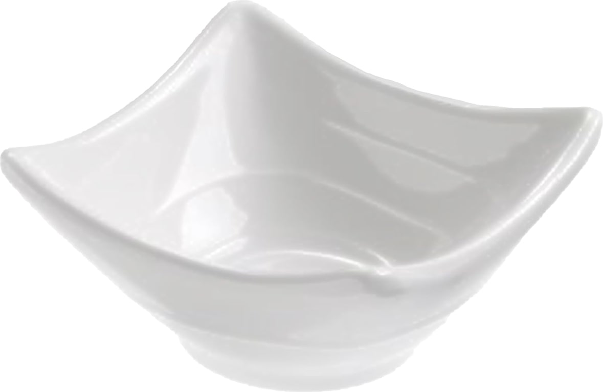 Cuenco ovalado de melamina blanca de 10 x 6,5 x 2,4 cm, resistente, elegante, multiusos para salsas, aperitivos, salsa de soja.