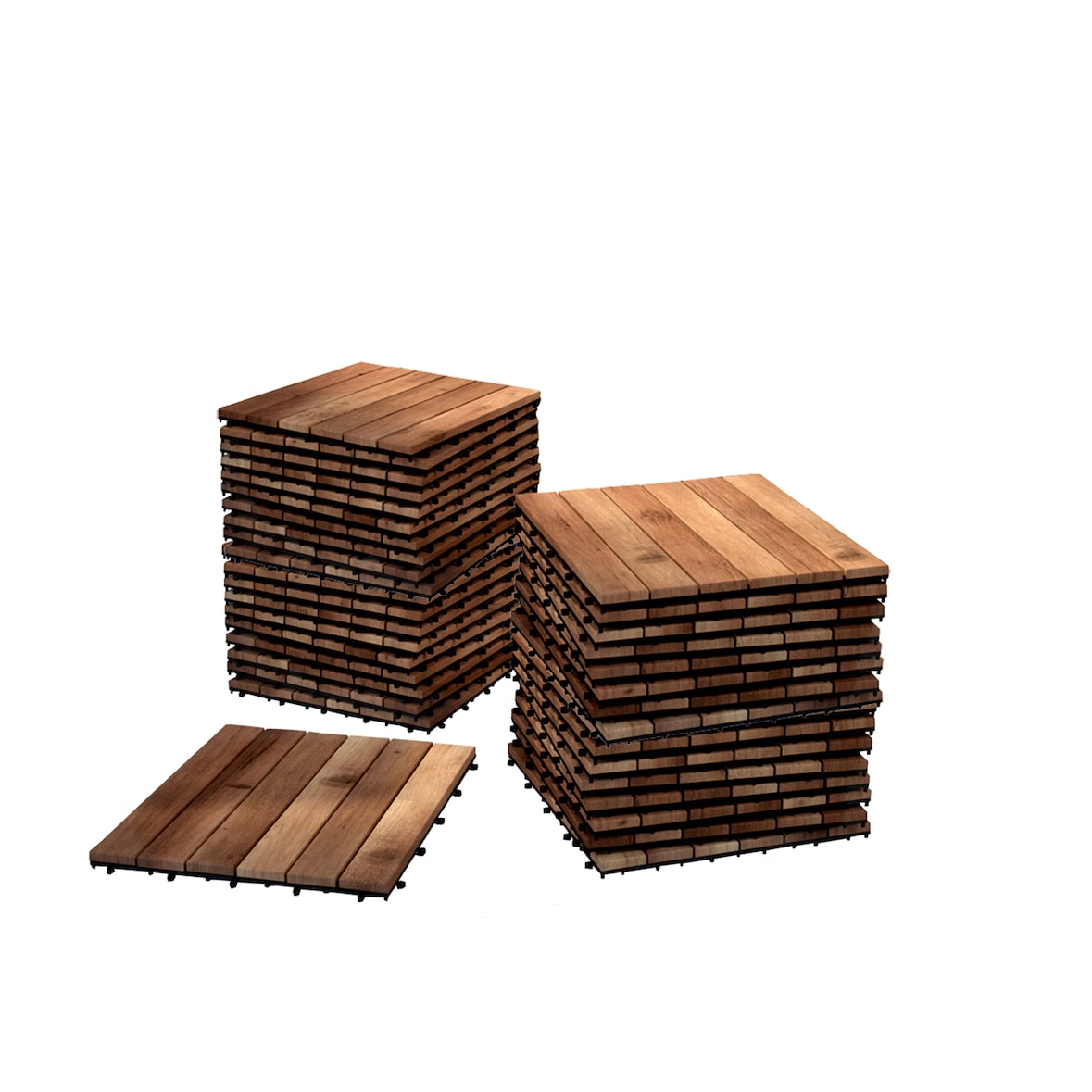 SAM® Holzfliesen Set 44 Stück = 4 m ² Akazie Modell 01