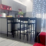 thumbnail of Set 2 Sgabelli colore NERO Mod. LIGNANO moderni e comodi seduta altezza 67 cm by Yelloo