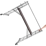 thumbnail of tectake scala multifunzionale in alluminio, ponteggio con ruote - argento - 401668