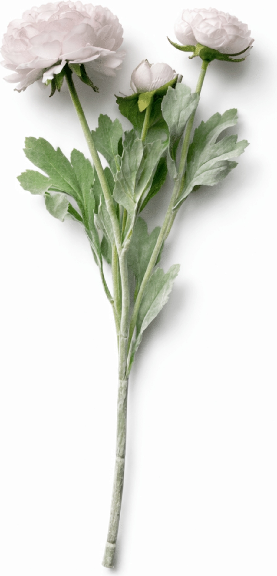 Künstliche Ranunkel Zartrosa wie echt - Kunstblume 3 Blüten Deko