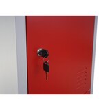 thumbnail of Taquilla Boston T163, Armario para objetos de valor Taquilla, metal 180x38x45cm ~ rojo