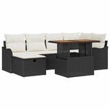 thumbnail of vidaXL Garten-Sofa-Set 7 pcs Schwarz Poly-Rattan