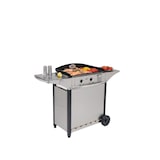 thumbnail of Roller Grill Ensemble chariot avec habillage inox, plancha électrique acier émaillé, 2 zones, livre de recettes EPL 600 E