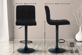 thumbnail of DELUKE® Barhocker MADRID - Schwarz, Stoff, Schwarz | Barhocker mit Lehne Barstuhl Tresenhocker Tresenstuhl Kneipenhocker Kneipenstuhl
