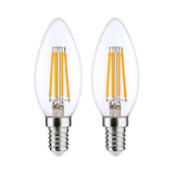 thumbnail of Packung mit 2 LED Kerzenlampen Filament E14 4W Equi.40W 470lm 2700K 25000H 7hSevenOn Premium