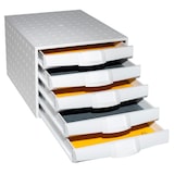 thumbnail of Exacompta 222040D 1x THE BOX, ladenbox met 5 gesloten laden voor DIN A4+ documenten, lichtgrijs