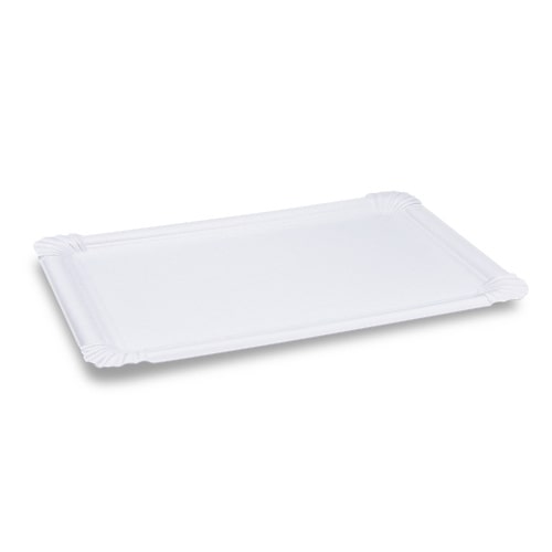 250 Pappteller Kuchenteller eckig PAP REC 25 x 35 cm weiß KU 24 1/2