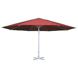 thumbnail of Parasol Meran II, guarda-sol para restauração, Ø 5m poliéster/alumínio branco 28kg ~ vermelho sem suporte