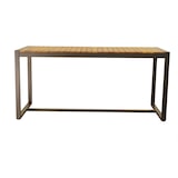 thumbnail of METRO PROFESSIONAL Set di mobili da esterno Modano 3 pezzi, legno di acacia/acciaio, 1 tavolo 162 x 70 cm, 2 panche 147 x 30 cm, marrone naturale/nero