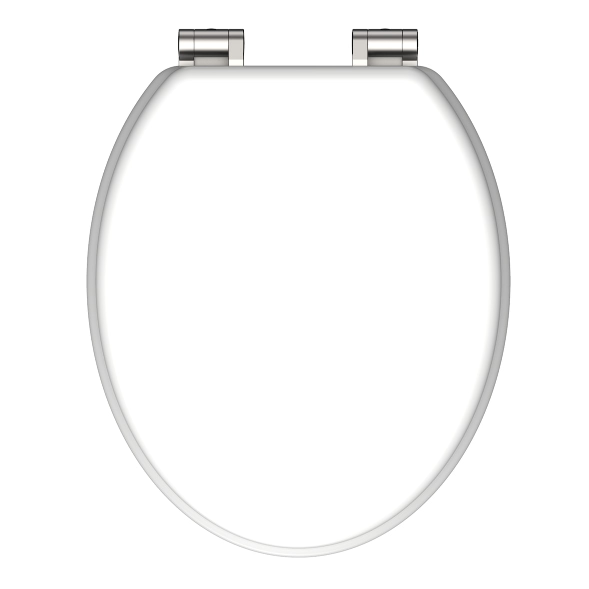 MDF WC Sitz SPIRIT WHITE, Toilettendeckel mit Absenkautomatik, Klobrille mit Holzkern, Toilettensitz Weiß, WC Deckel