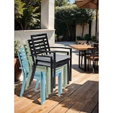 thumbnail of METRO PROFESSIONAL Stapelstoel met armleuningen, incl. kussen, aluminium/polyester, olijfgroen