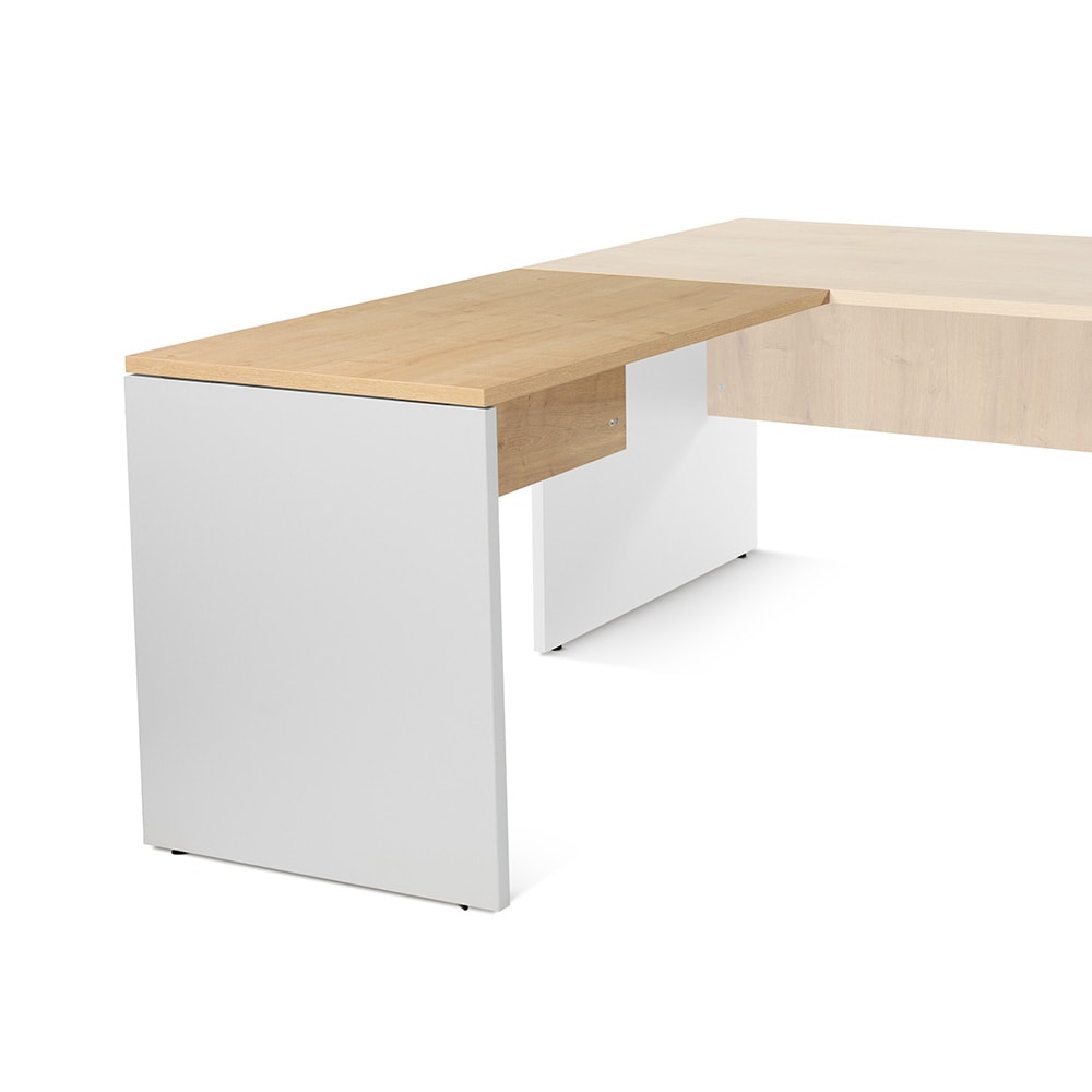 Secretária auxiliar para mesa secretária Rocada serie Work 100x60 cinza / carvalho.