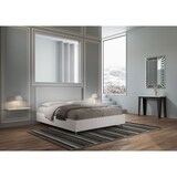 thumbnail of Letto Matrimoniale con rete 160x200 struttura bianco frassino testata Nobilitato/Similpelle bianco Level