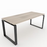 thumbnail of Oficit. Mesa de oficina y hogar. Estructura Marco Cerrado negro, con tablero haya. Fabricado en España. Medidas: 140x80cm (largo x ancho)