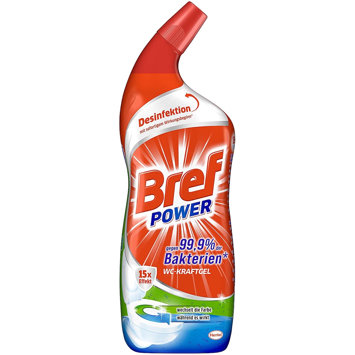 Bref Power WC KraftGel 15x Effekt 750 ml WC Reiniger Badreiniger Reinigung