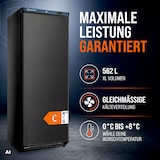 thumbnail of GastroHero Lagerkühlschrank ECO 600 Schwarz 562 Liter Umluftkühlung 0 bis +8 °C automatische Abtauung Gewerbe Kühlschrank