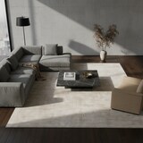 thumbnail of Viskose-Teppich Handgewebt Elegant | 160x230cm, 7mm Florhöhe, 17mm Gesamthöhe | Beige-Grau | Pflegeleicht | Bari Kollektion | Kadima Design