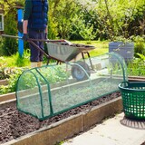 thumbnail of Relaxdays Frühbeet, HxBxT: 50 x 128 x 60 cm, PE-Folie, Eisen, Tür mit Reißverschluss, Anzucht, Hochbeet Abdeckung, grün