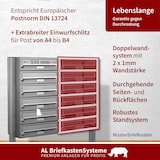 thumbnail of AL Briefkastensysteme 10 Fächer Premium Edelstahl Stand Briefkasten Anlage für Post A4 modern, robust, wetterfest, Artikelnummer: 132T10S2