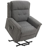 thumbnail of Aufstehsessel aus Polyester, Grau, 92x87x108 cm, elektrisch verstellbar