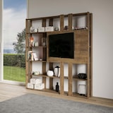 thumbnail of Librería abierta Kato N con panel de TV en nogal