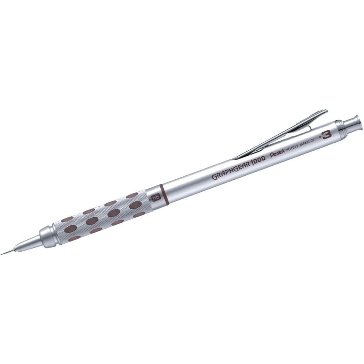 Druckbleistift Graphgear 1000 0,3mm silber/braun Packung mit 12 Stück