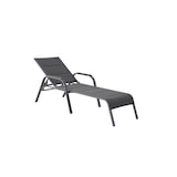 thumbnail of Tarrington House Espreguiçadeira Antwerp regulável em altura com braços, alumínio/aço/encosto têxtil, preto