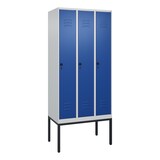 thumbnail of C+P Spind Classic PLUS, Gestell, 3 Abteile, HxBxT 212x90x50cm, Sicherheitsdrehriegel, Hellgrau/Enzianblau von PROREGAL