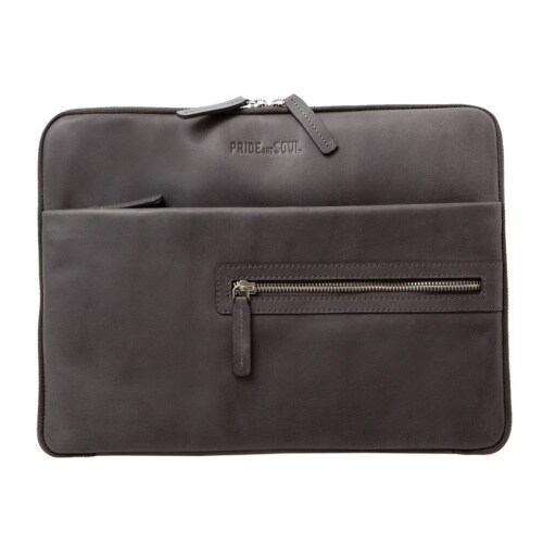 Pride and Soul Schreib-Tabletmappe TERRA Nappaleder Schreibmappe Tabletmappe grau 47263