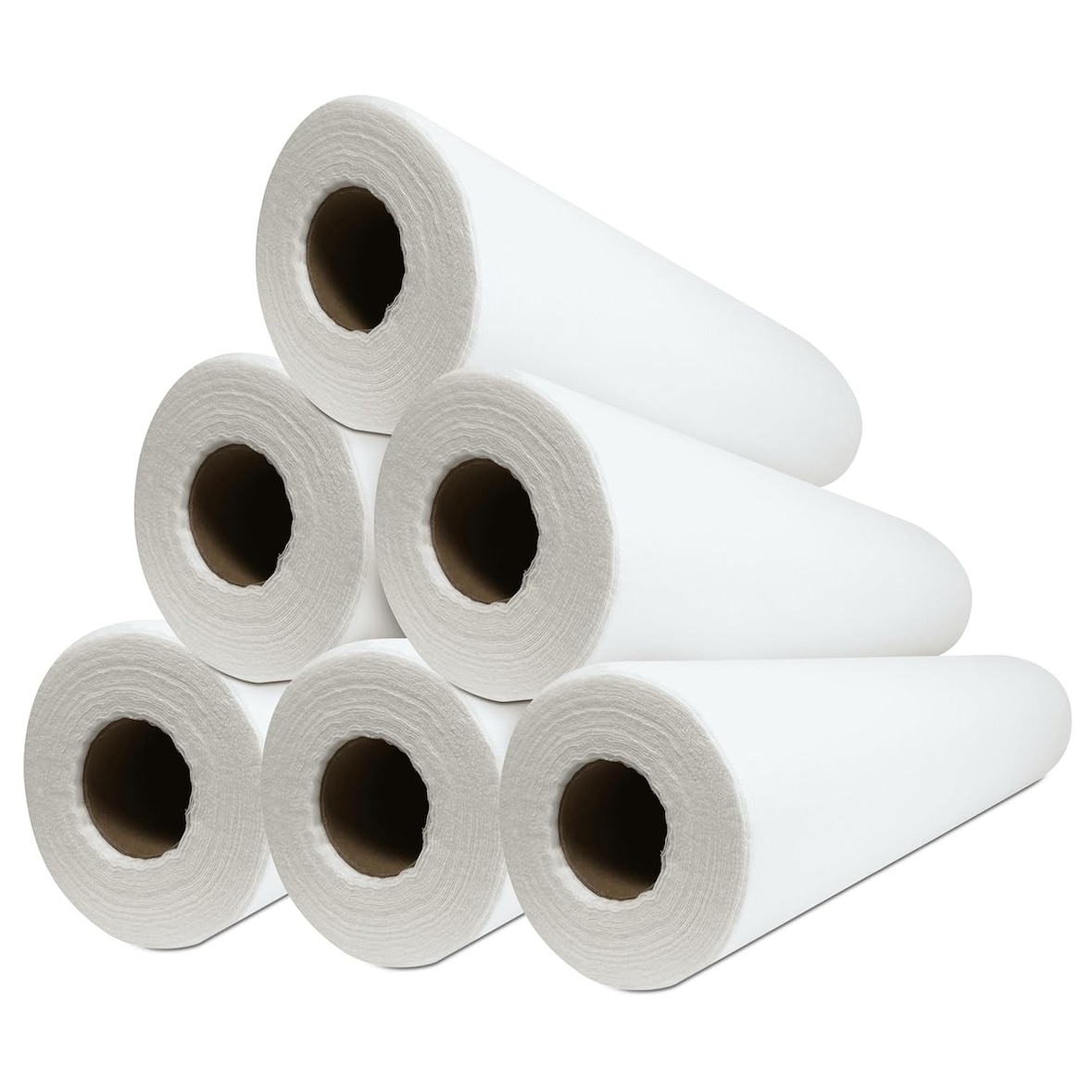 Papel Camilla Polipropileno 58 cm x 80 m | 6 Rollos Precortado cada 40 cm | Tacto Tela
