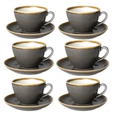 thumbnail of Olympia Kiln Cappuccinotassen + Untertassen Rauch | 34cl | Porzellan | 6 Sets