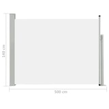 thumbnail of Helloshop26 - Toldo lateral retráctil/protección visual para patio jardín terraza balcón 140 x 500 cm color crema 02_0007253