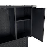 thumbnail of Bancada de garagem com armário de arrumação - Superfície de trabalho em madeira 2 armários 3 gavetas Painel perfurado Capacidade de carga 500kg VITO