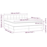 thumbnail of vidaXL Boxspringbett mit Matratze & LED Hellgrau 180x200 cm Stoff
