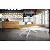 thumbnail of GREGO Tavolo Da Pranzo Moderno Piano In Rovere Gambe Incrociate Piano In Legno Design Contemporaneo, Cm 100x250x75 H colore Marrone