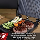 thumbnail of Magefesa EasyGrill - Placas de Cocinado, 1400W, Antiadherente Multicapa, Temperatura Ajustable, Bandeja Recoge Grasa, Grill Panini, Sandwich, Carne