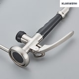 thumbnail of KLARWERK® Ben | Große Gastronomie Küchenarmatur Silber gebürstet 2 Brausen | Profi Edelstahl Wasserhahn Küche 2 Anschlüsse|Doppelspülbecken Restaurant