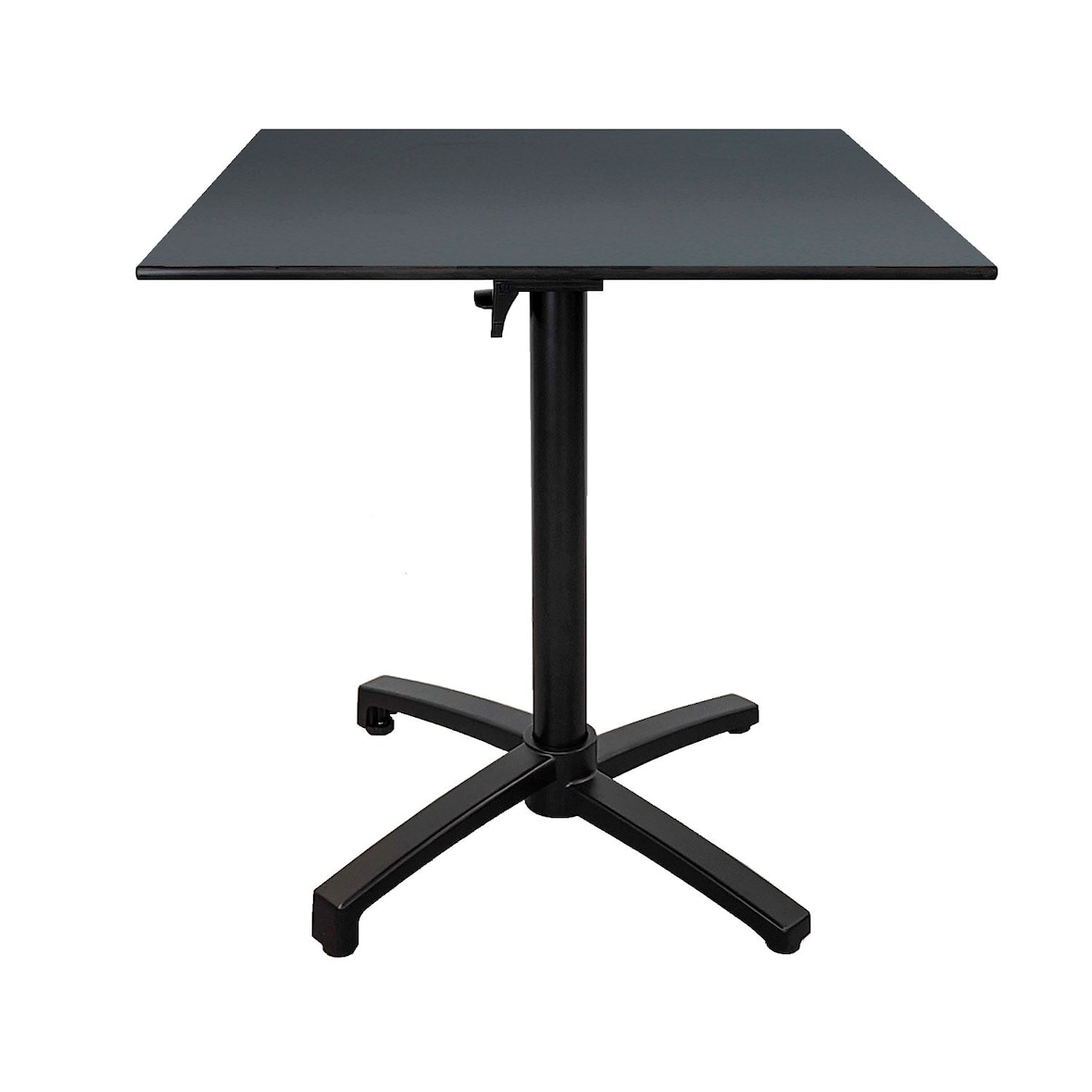 Restootab - Tavolo pieghevole da esterno 70x70cm, piano laminato HPL antracite