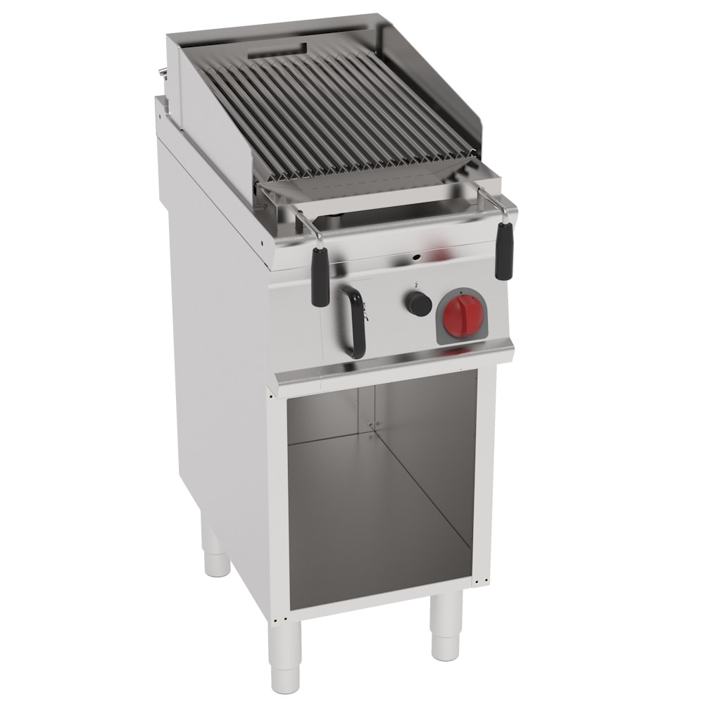 EURAST - Lavastein-gasgrill auf ständer - 400x700x900 mm - 8 Kw - 47941317