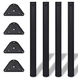 thumbnail of 4 Pieds De Table Réglables En Hauteur 710 Mm Noir