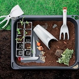 thumbnail of Prosperplast - Kleiner Handrechen für die Gartenarbeit R CULTIVATOR PLUS - 27x7,8x5,4cm in grau farbe