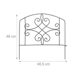 thumbnail of Relaxdays Beetzaun, 4-teilige Beetumrandung für Garten, Dekozaun Metall, antike Verzierungen, HxB: 32 x 186 cm, schwarz