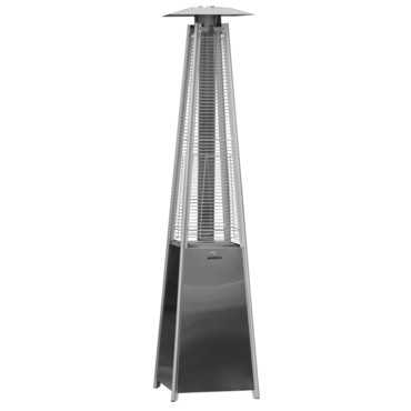 INFINITON Estufa de Gás Exterior PG-SA01, Tipo Pirâmide, Butano/Propano, Sistema Anti-queda, Rodas Móveis, Inox