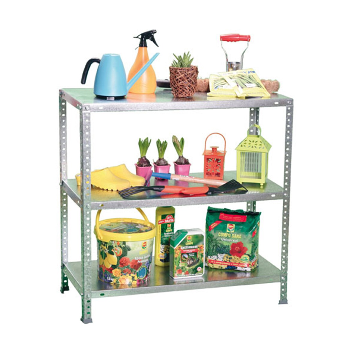 SimonRack Estante Metálico 1000x900x300 mm, 3 rateleiras em Aço, 75 kg por Nível, Galvanizado – Advantage