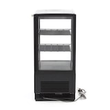thumbnail of Maxima - 9400801 Gekoelde vitrinekast 58L zwart met ventilator, LED, dubbel glas aan 4 zijden, slot, digitale temperatuurregelaar 42.8x38.6x81 cm