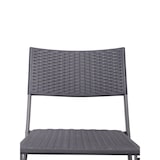 thumbnail of aro Set da balcone pieghevole, 3 pezzi, acciaio/plastica, 2 sedie, 1 tavolo, aspetto rattan, grigio scuro